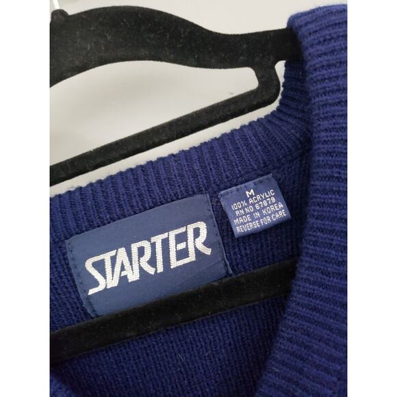 Vintage Starter‎ Chicago Bears Sweater NFL Football Mens V Neck Medium Pullover - Picture 3 of 7